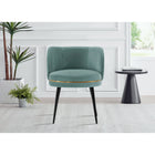 Manhattan Comfort Kaya 22.83" Modern Velvet Upholstered Dining Chair - Mint Green-Frame Made of High Quality Elm Wood and Metal for Extra Durability