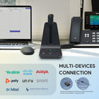 Yealink WH63 E2 UC Wireless Headset- For Phone & Computer - UC Certified - Black-Secure DECT (level): Step C