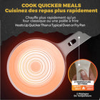 Ceramax Electric Hot Pot 1.5 L Nonstick Skillet with Lid-Portable and convenient design: equipped with a detachable power cord and cool-touch handles, this hot pot can easily be moved from the kitchen to the table the sleek matte white/cream finish adds a modern touch to any kitchen setting