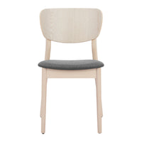 Zuo Kellua Dining Chair - Grey/Natural - Set of 2-Whitewashed rubberwood leg