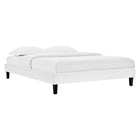 Modway Soleil Performance Velvet King Bed - White-Bed Frame Weight Capacity: 800 lb