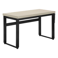 Monarch Specialties 7679 48" Computer Desk - Modern Taupe/Adj.Height/ Black-For versatile use as a computer desk / writing table, this piece is perfect for limited spaces and adjustable from 29.5 inches to 48 inches in height