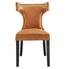 Modway Curve Vegan Leather Dining Chair - Tan-Assembly Required