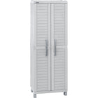 Dura Housewares Utility Outdoor Cabinet II - 25.6"W x 17.7" D x 74.4"H - Grey-This shelf is made of 100% resin