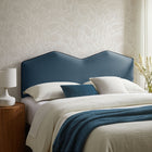 Modway Cosette Performance Velvet King Size Headboard - Cadet Blue-Adjustable Height