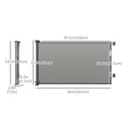 PawHut Retractable Pet Gate with Foldable Mesh Dog Gate for House - Grey-Foldable for easy storage