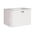Modway Zia 30" Wall-Mount Bathroom Vanity with Marble Sink - Ivory-30" Wall Mounted Vanity