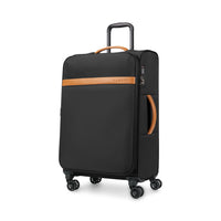Bugatti Cannes 25.50" Softside Spinner Check-in Luggage - Black-Made of lightweight polyester with PU trims