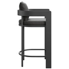 Modway Tahoe Outdoor Patio Aluminum Bar Chair - 44.5" - Charcoal-Removable Seat and Back Cushion