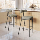 Zuo Kede Barstool - Green Tweed-Dimensions: 20.5" L x 22.4" W x 39.6" H