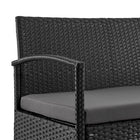 Manhattan Comfort Noli Modern Patio 4-Person Conversation 4-Piec Set with Coffee Table - Black/Grey-Home Assembly Required. All Hardware Included