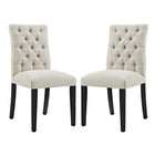 Modway Duchess Fabric Dining Chair - Beige - 2 Pack-Dense Foam Padding for Comfort