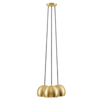 Modway Chalice 3-Light Metal Pendant - Satin Brass-3-Light Hanging Pendant
