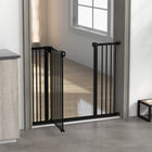 PawHut 29"-39.4" Wide Pet Gate with Door Dog Barrier Indoor for Stairs-Great for keeping pets in a designated area