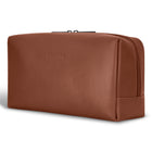 Champs Onyx Leather Toiletry Bag - Brown-Made of Genuine Cowhide Leather