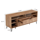 Manhattan Comfort DUMBO 62.99" Modern TV Stand - Golden Brown-Includes 2 Full Extension Drawers and 6 Shelves