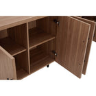 Manhattan Comfort Jodie 64.6" Mid-Century Modern Sideboard - Maple-4 Soft Close Doors with Ribbed Design