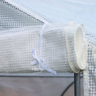 Outsunny 20x10x7ft Walk-in Tunnel Greenhouse - White- Durable, tear-resistant, and well ventilated PE plastic cover   