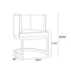 Manhattan Comfort Aura 24.4" Modern Velvet Upholstered Dining Chair - Royal Blue and Polished Brass-Upholstered in Luxurious Velvet with High Density Foam Filled Padding
