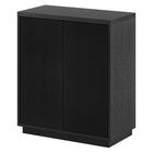 Hudson&Canal Alston 28"W Accent Cabinet - Black Grain-Top weight capacity is 45 lbs, middle shelf can support 25 lbs, while lower shelf hold 35 lbs