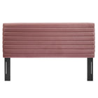 Modway Tranquil Channel Tufted King/California King Headboard - Dusty Rose-Performance Velvet Upholstery