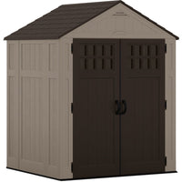 Suncast Everett Storage Shed - 6' x 5' - Dark Taupe-Multi wall, resin panels are engineered for strength and durability.