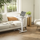 HOMCOM 25.6" Pneumatic Standing Desk Adjustable Height - White-Versatile: use as a laptop table, or how about as an overbed table or sofa desk
