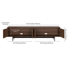 Hudson&Canal Whitman TV Stand for TV's up to 85" - Satin Walnut-Features easy assembly