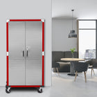 Seville Classics UltraHD Storage Cabinet - 36" L x 18" W x 72" H - Red-Total weight capacity: 600 lb (150 lb per shelf)