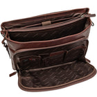 Mancini Buffalo Double Compartment Briefcase for 15.6" Laptop - 15.6" x 6" x 11.75" - Brown-Compartment for folders/documents