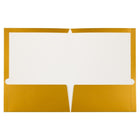 JAM Paper Laminated Two-Pocket Glossy Presentation Folders - Gold - 6 Pack-Quantity: 6 Folders per Pack | One for each subject & project
