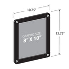 Azar Window-Hanging Vertical/Horizontal Side Loading Plastic Document Holder - Clear - 2 Pack (106694-BLK-2PK)-Orientation: Landscape or Portrait
