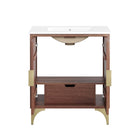 Modway Daylight 30" Bathroom Vanity - White/Walnut-8