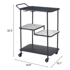 Zuo Constanza Bar Cart - Black-7
