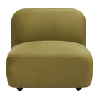 Zuo Biak Middle Chair - Green-Soft and smooth velvet fabric