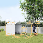 PawHut Outdoor Dog Kennel and Dog Run with Cover - 13.1' x 7.5' x 7.5' - Silver-Wind, rain, and sun protection with an innovative tarpaulin cover 