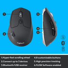 Logitech MK850 Wireless Keyboard and Mouse Combo, English-Adjustable tilt legs offer the perfect typing angle.