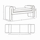Manhattan Comfort Concord 59" Modern Chenille Upholstered Bench - Black-Upholstered in Luxurious Chenille with High Density Foam Padding