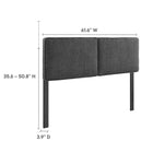 Modway Lindee Boucle Fabric Queen Headboard - Slate-7