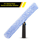 Gritt Commercial 14" Heavy-Duty Swivel Window Washer-Absorbent microfiber sleeve is easily machine-washable
