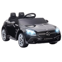Aosom 12V Mercedes SLC 300 Kids Electric Ride-on Car with Remote Control - Black-A remote control is included for parental control 