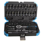 Fixtec Car Mechanics Tool 46-Piece Set with 1/4" Drive Quick Reversible Ratchet Handle-This car repair tool kit contains different sizes of sockets and a great quality ratchet handle.