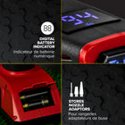 Bullseye Rechargeable Tire Inflator - Black-Easy to use even in total darkness: 4 Built-in powerful LED lights on device head illuminates work area and LED gauge screen allows you to pump air in total darkness with pin point accuracy to give you peace of mind wherever you go, whenever