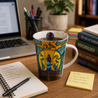 Oscardo Strong Earth Woman by Leah Dorion Porcelain Mug - 295ml-Stackable Mug Feature - Optimized for easy storage and space saving organization