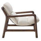Modway Paxton Wood Sling Chair - Dune Fabric Walnut-Non-Marking Foot Pads