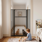 PawHut 55" Extra Tall Pet Gate - 30-41" W Adjustable Baby Gate-Adjustable width from 30 to 41 inches fits most standard doorways
