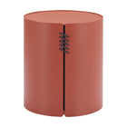 Zuo Bayu Side Table - Brown-Powder Coated Aluminum round shape tabletop