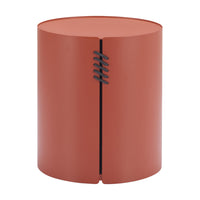 Zuo Bayu Side Table - Brown-Powder Coated Aluminum round shape tabletop
