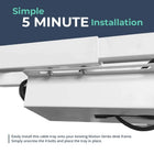MotionGrey Under Desk Cable Management Tray - Cord Organizer for Standing Desks & Workstations - White-Easy Screw-In Installation: Comes with screws for secure mounting to most desks-ideal for home offices, gaming setups, or professional workstations