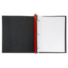 JAM Paper Italian Leather 3 Ring Binder, 3/4", Red (369231770)-Fashioned from 80% natural regenerated leather and 20% natural rubber and have 3 metal bindings that easily open and close to store all your 3 hole punched documents